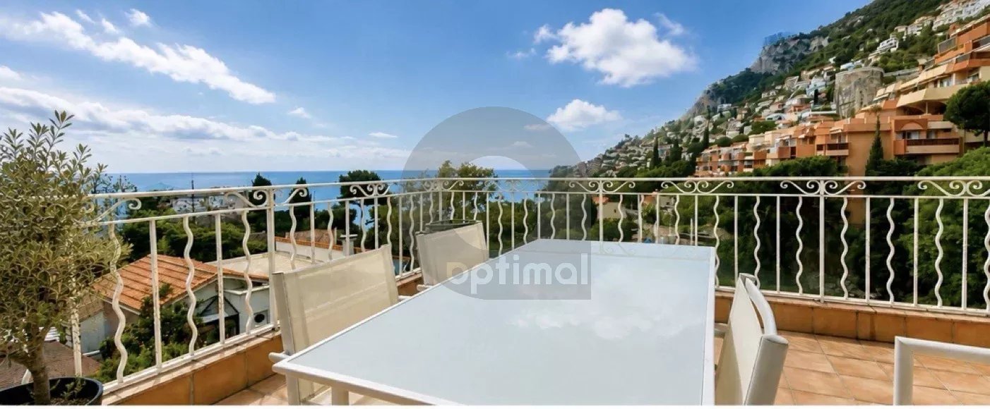 VENTE APPARTEMENT DUPLEX 4P VUE MER ROQUEBRUNE CAP MARTIN-GOLFE BLEU