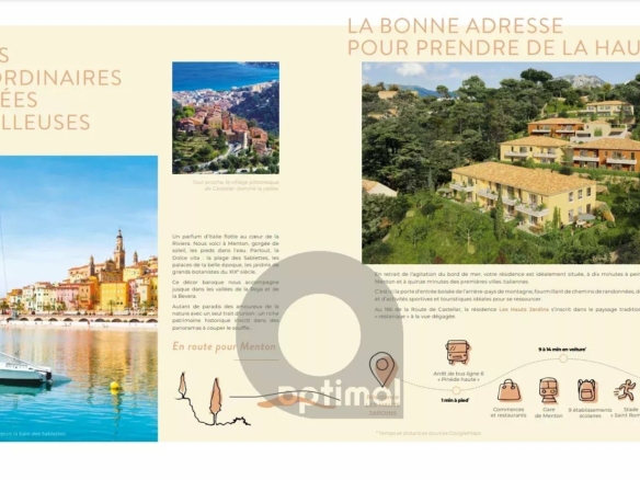 MENTON – PROGRAMME NEUF – Livraison Fin 2025 – 3 PIECES avec terrasse + Parking en sous-sol