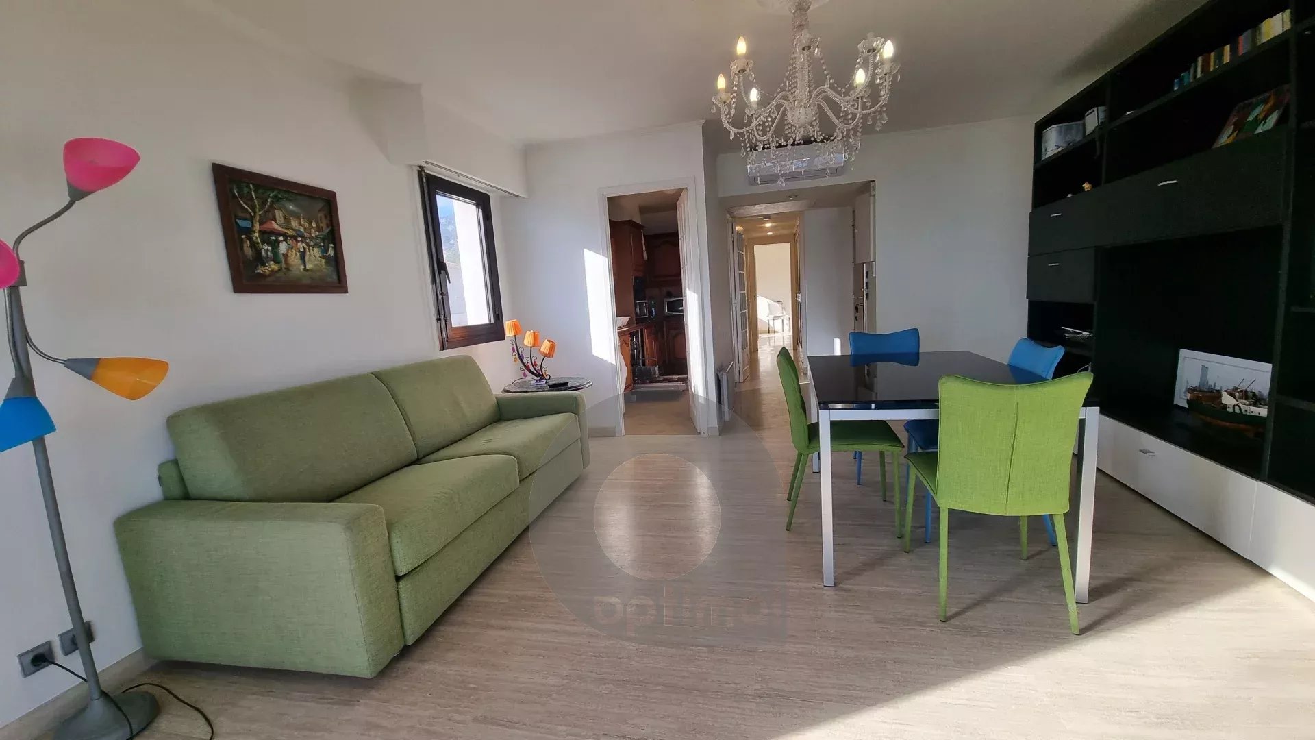 Roquebrune Cap Martin, étage élevé, terrasse, vue mer