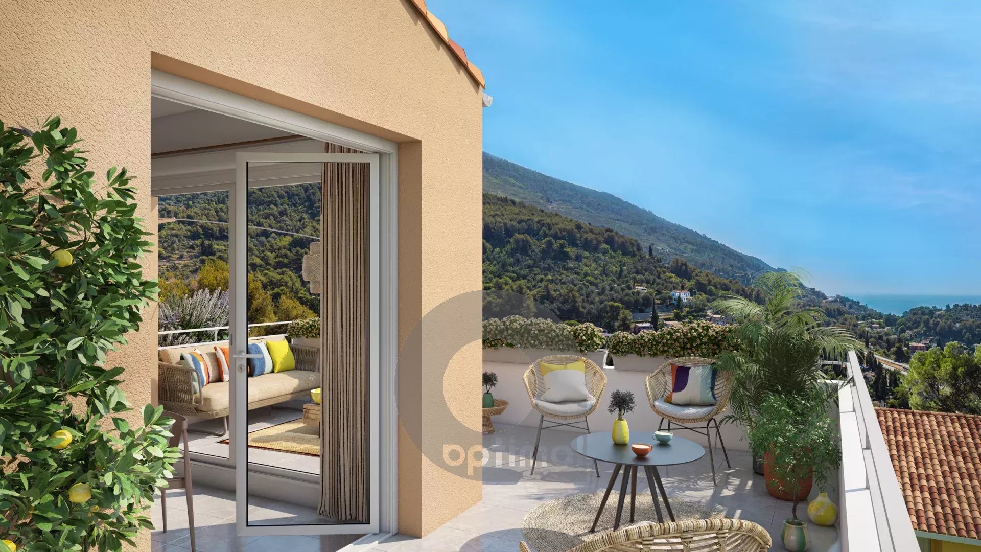 MENTON – PROGRAMME NEUF – Livraison Fin 2025 – 3 PIECES avec terrasse + Parking en sous-sol
