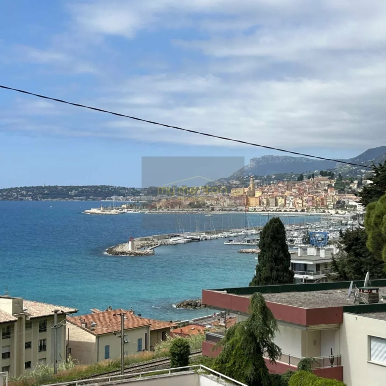 Menton Garavan – Luxueux 3 pièces avec vastes terrasses, vue mer panoramique
