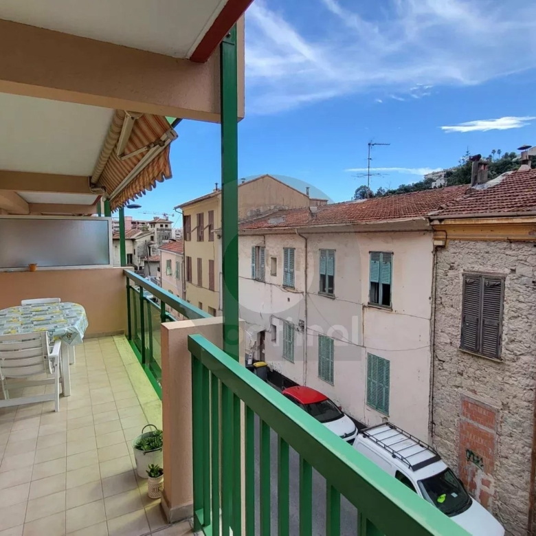 Menton Bas-Borrigo  –  grand 2 Pièces avec terrasse, garage et cave.