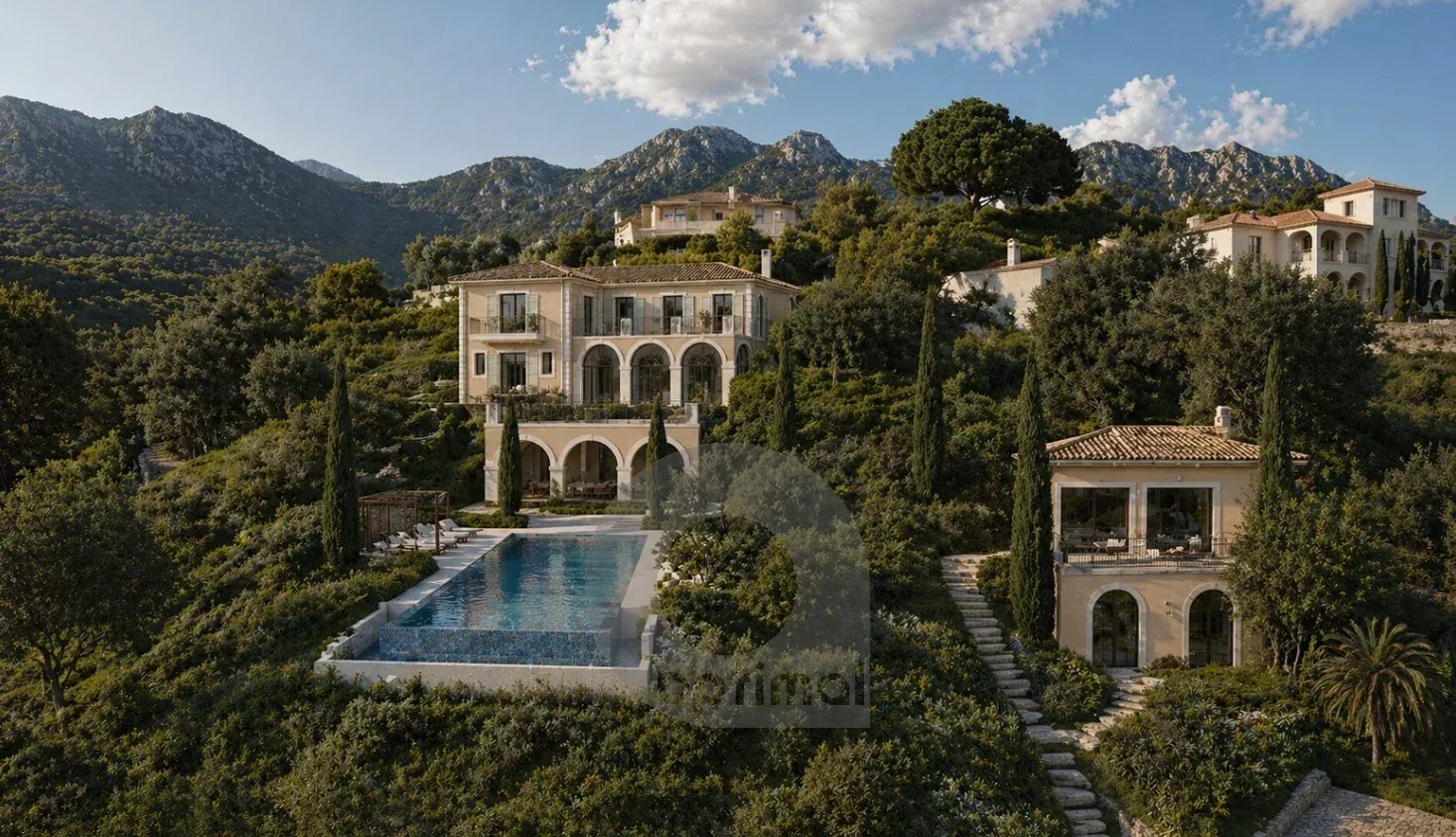 Menton – Propriété de caractère avec vue mer panoramique et permis purgé