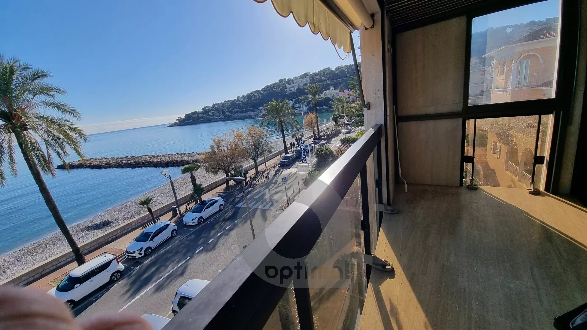 Roquebrune Cap Martin, étage élevé, terrasse, vue mer