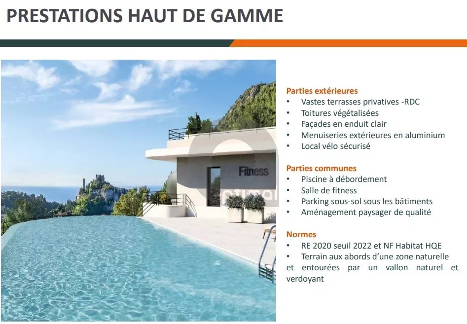 EZE – PROGRAMME NEUF – Livraison T3 2027 – 4 PIECES avec terrasse + Parking en sous-sol
