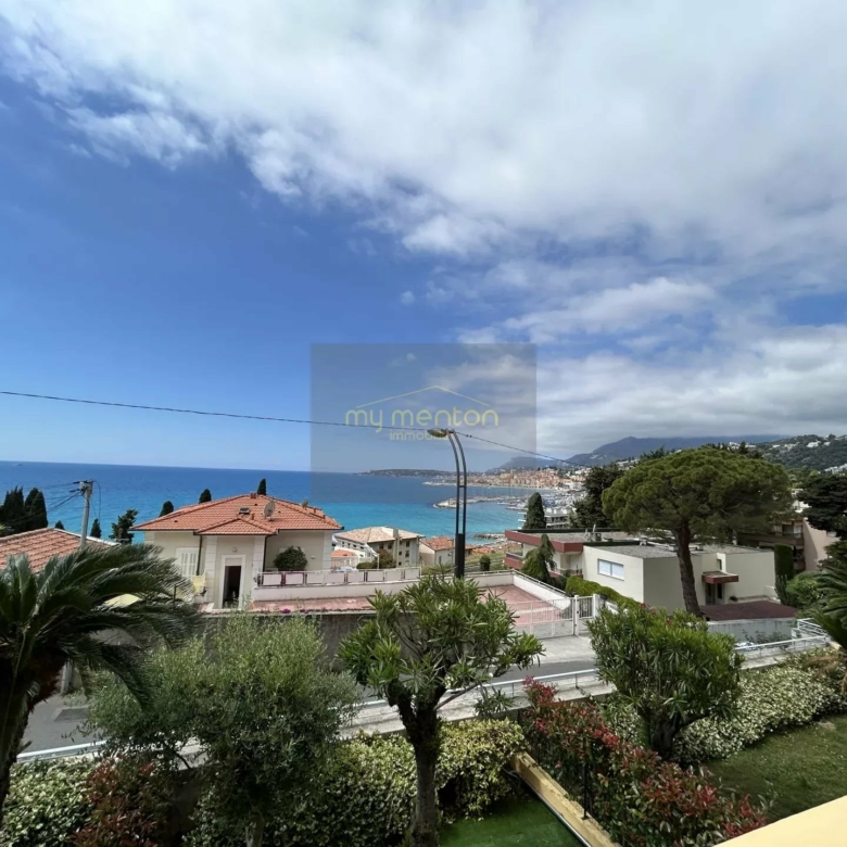 Menton Garavan – Luxueux 3 pièces avec vastes terrasses, vue mer panoramique