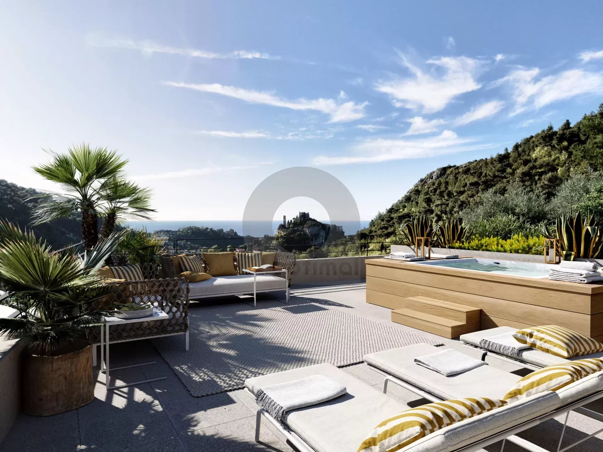 EZE – PROGRAMME NEUF – Livraison Fin 2027 – 5 pieces avec terrasses + Parking en sous-sol