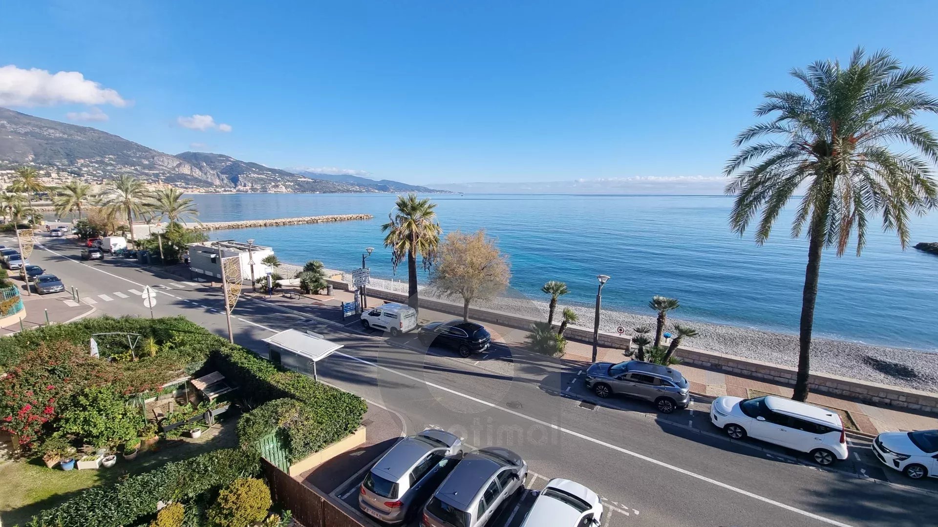 Roquebrune Cap Martin, étage élevé, terrasse, vue mer
