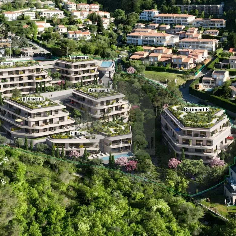 EZE – PROGRAMME NEUF – Livraison Fin 2027 – 5 pieces avec terrasses + Parking en sous-sol
