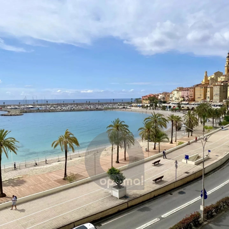Secteur Garavan front de mer – Beau 2 pièces étage élevé – terrasse vue panoramique – Parking & Cave
