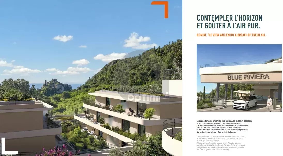 EZE – PROGRAMME NEUF – Livraison Fin 2027 – 5 pieces avec terrasses + Parking en sous-sol