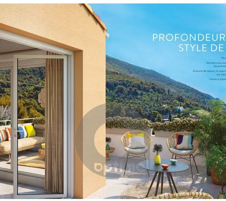 MENTON – PROGRAMME NEUF – Livraison Fin 2025 – 3 PIECES avec terrasse + Parking en sous-sol