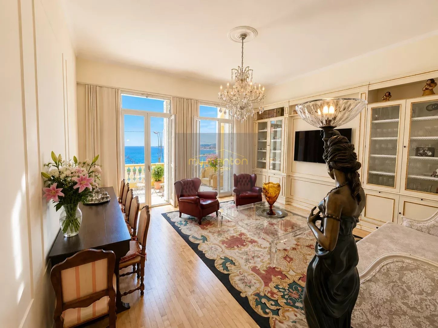 Menton Garavan – Luxueux 3 pièces avec vastes terrasses, vue mer panoramique
