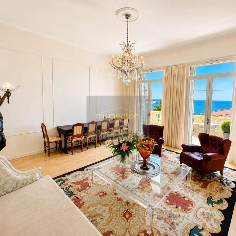 Menton Garavan – Luxueux 3 pièces avec vastes terrasses, vue mer panoramique
