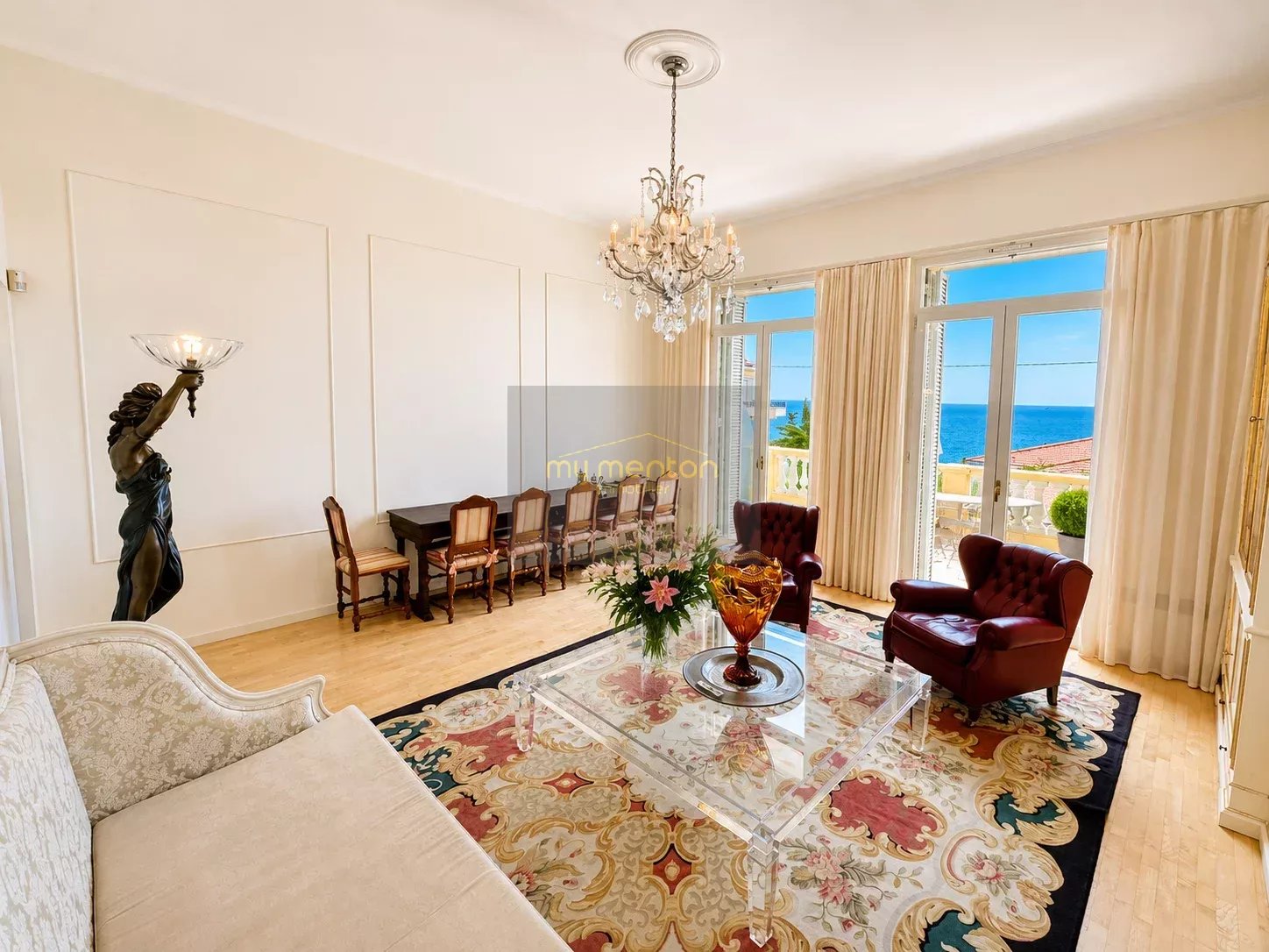 Menton Garavan – Luxueux 3 pièces avec vastes terrasses, vue mer panoramique