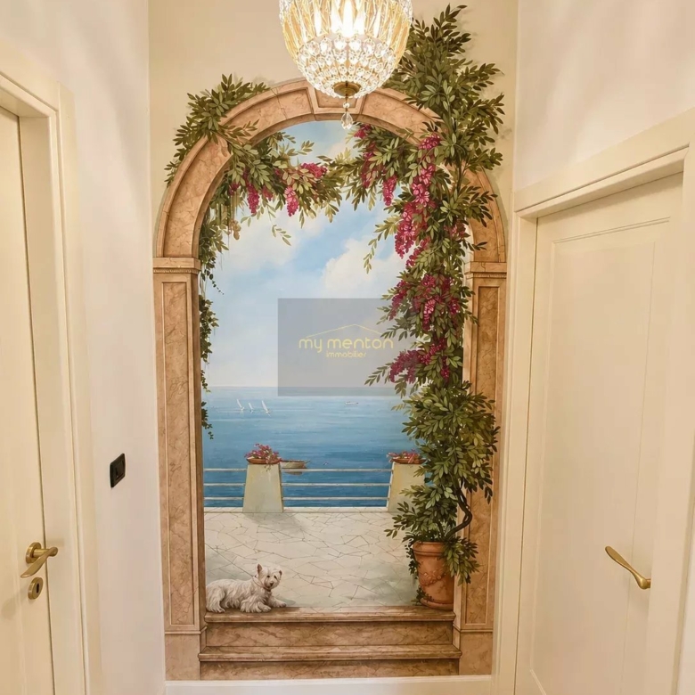 Menton Garavan – Luxueux 3 pièces avec vastes terrasses, vue mer panoramique