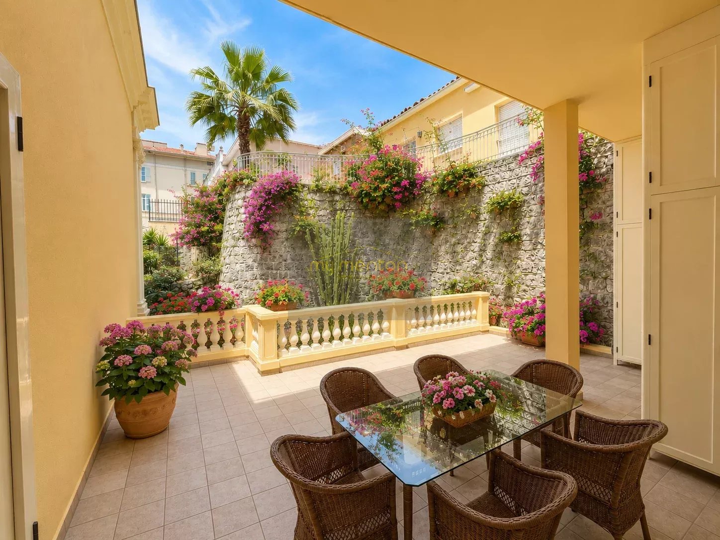 Menton Garavan – Luxueux 3 pièces avec vastes terrasses, vue mer panoramique