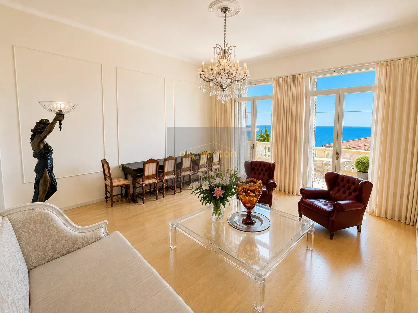 Menton Garavan – Luxueux 3 pièces avec vastes terrasses, vue mer panoramique