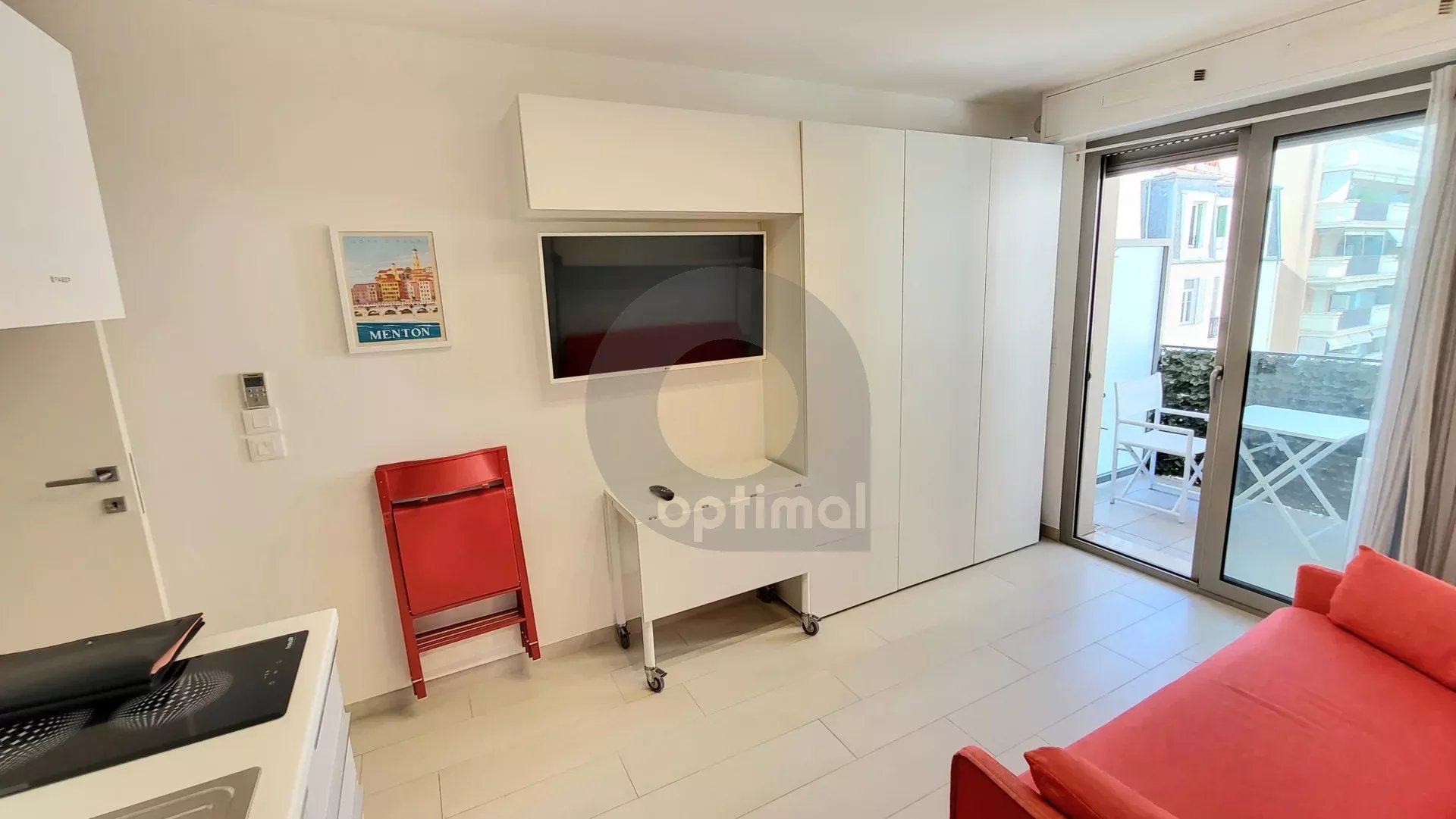 Menton Casino – Coquet studio – Immeuble récent – 100 mt des plages