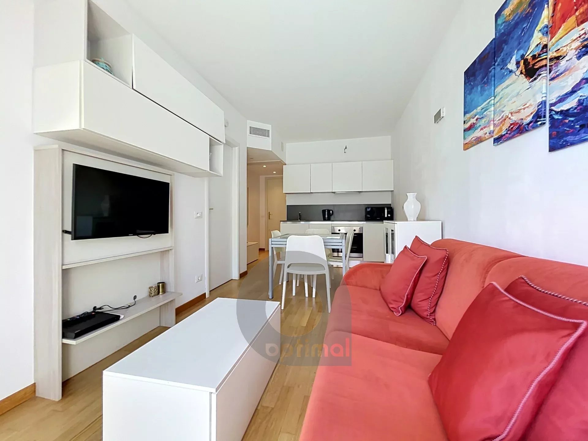 Menton Garavan – Résidence de grand standing – 2 pièces avec balcon – Vue latérale mer