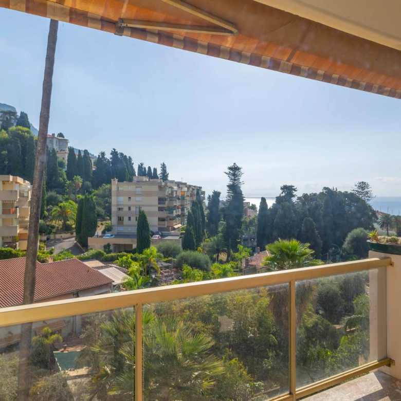 Menton Garavan 4 piéces au calme, vue mer
