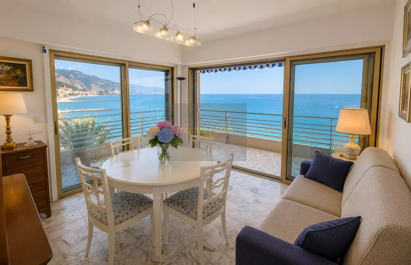 MENTON – MADONE | APPARTEMENT D’ANGLE FACE À LA MER